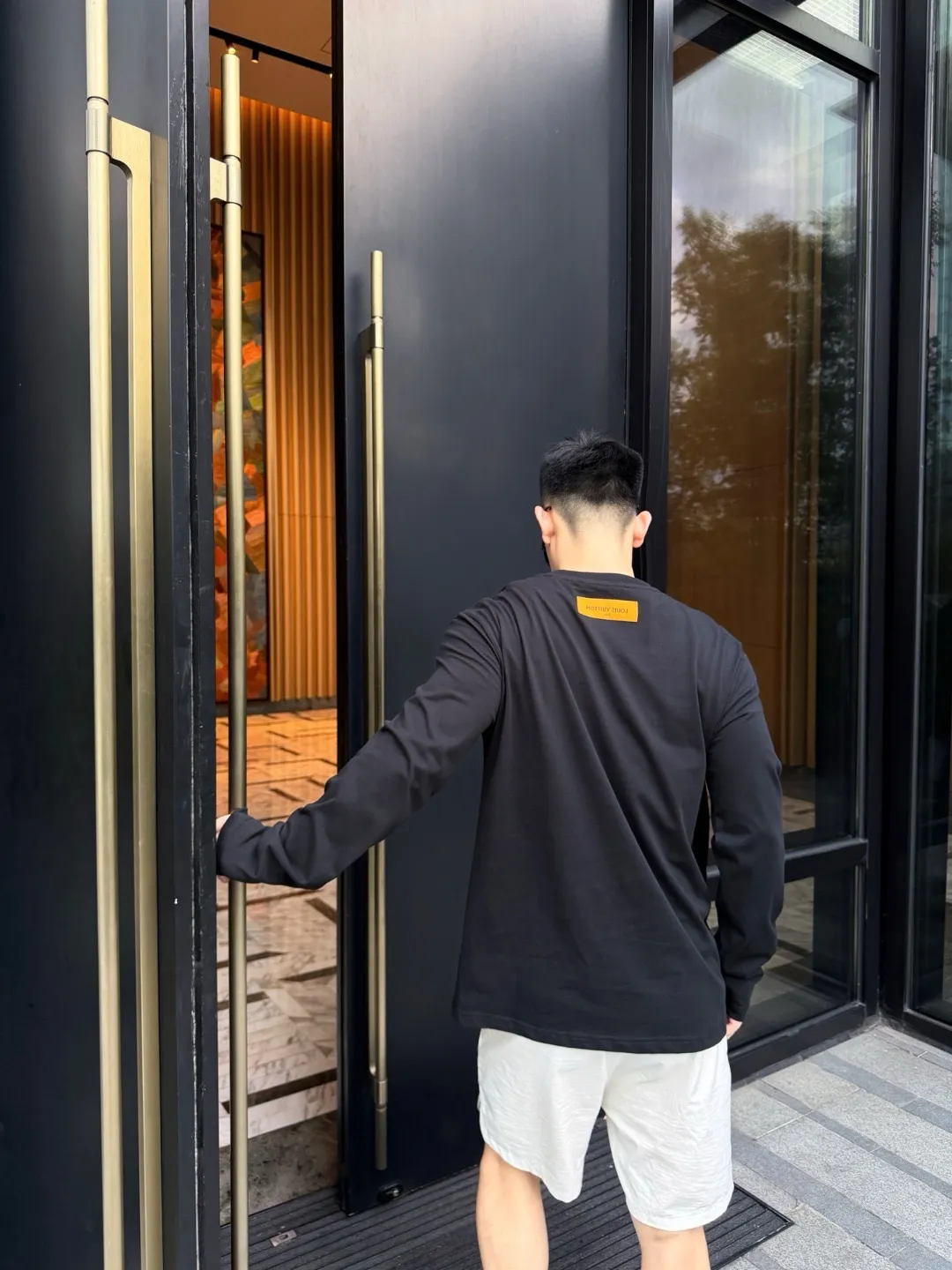 Louis Vuitton/Louis Vuitton embossed logo embossed long-sleeved T-shirt